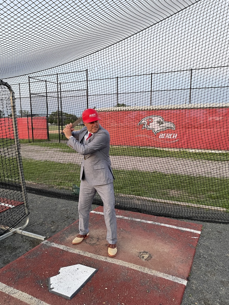Dr. Smith in a batting cage!